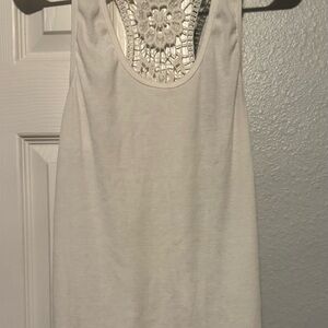 Elegant White Lace-Back Women's Top